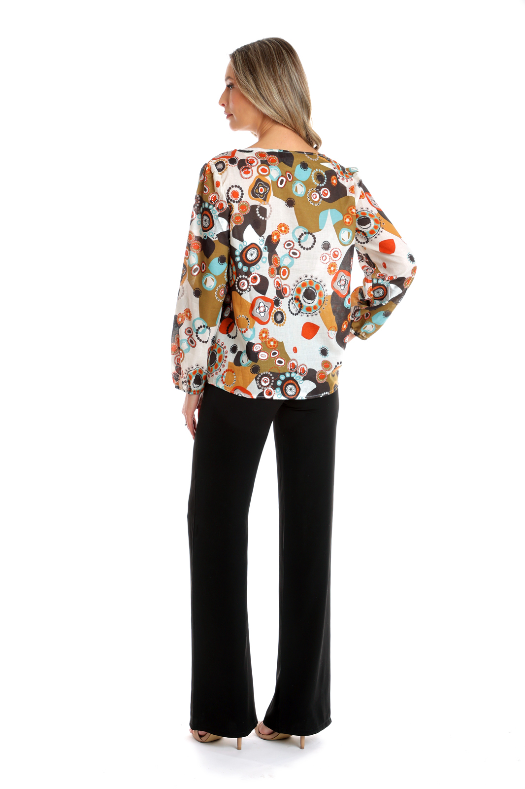 Poza produs Bluza dama CP25025 multicolor stilizat, Cesy | marimea S
