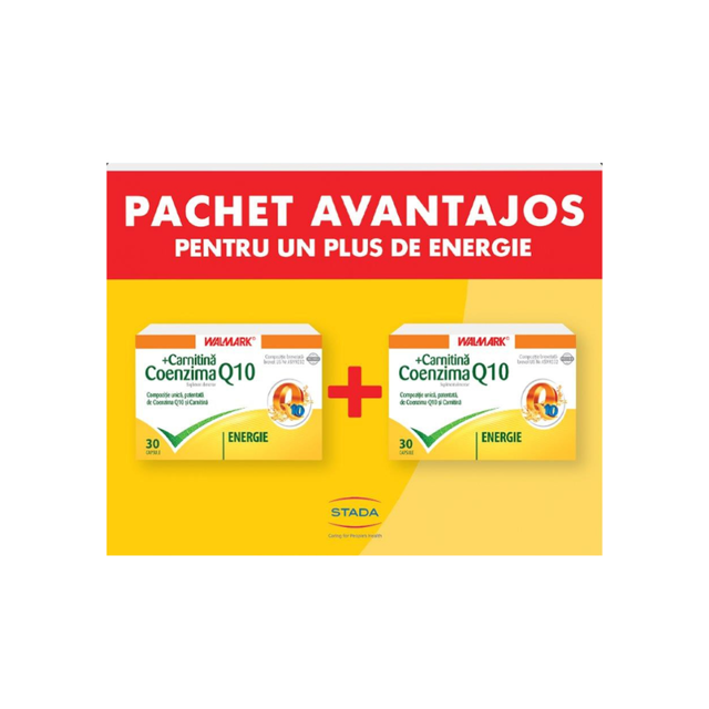Poza produs Pachet Coenzima Q10 + Carnitina 1+1 CADOU, Walmark | 30 + 30 capsule