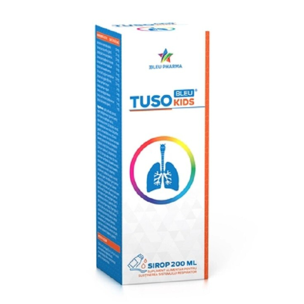 Poza produs Sirop pentru copii Tuso Bleu Kids, Bleu Pharma | 200 ml