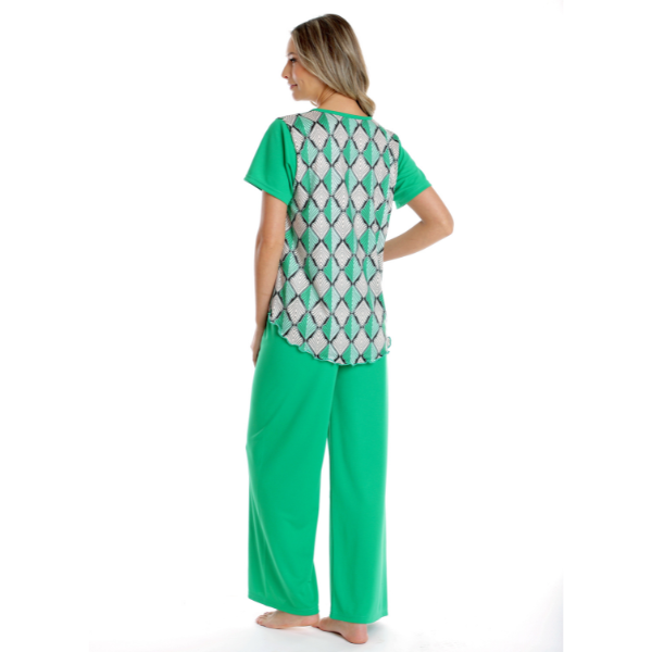 Tinuta dama AP2531 verde/imprimeu stilizat, Andana | marimea S — poza produs 3/3