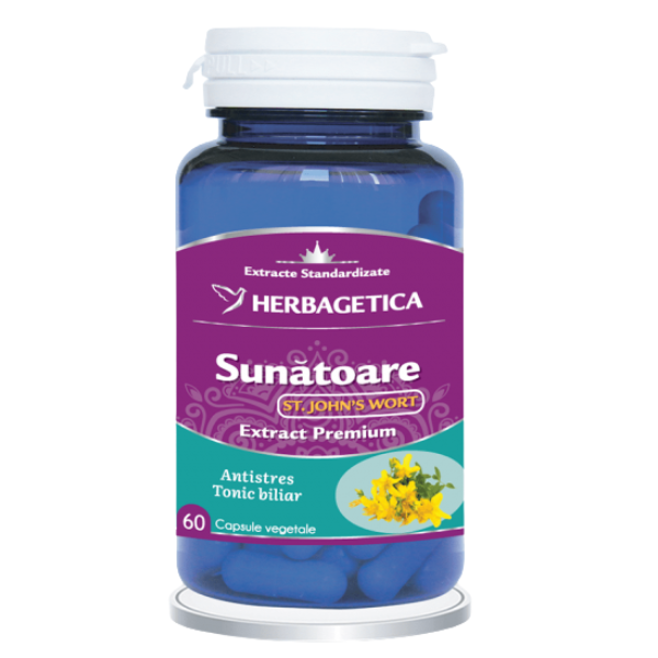 Poza produs Sunatoare St.John Wort, Herbagetica | 60 capsule