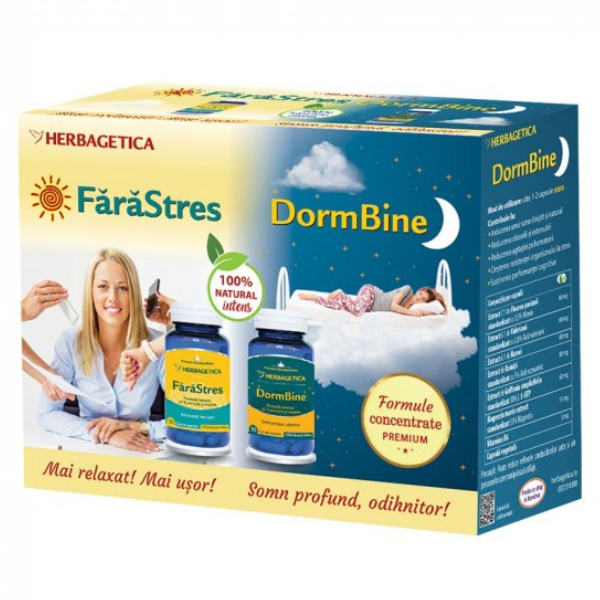 Poza produs Pachet Farastres, 30 capsule + DormBine, 30 capsule, Herbagetica