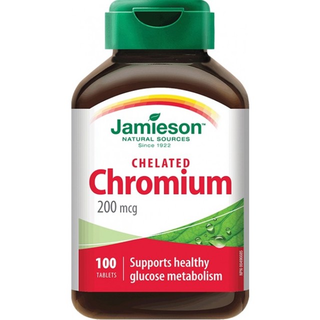 Poza produs Crom Chelat 200mg , Jamieson | 100 comprimate