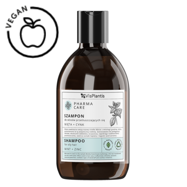 Poza produs Sampon Pharma Care pentru par gras cu Menta si Zinc, Green Pharmacy | 500 ml