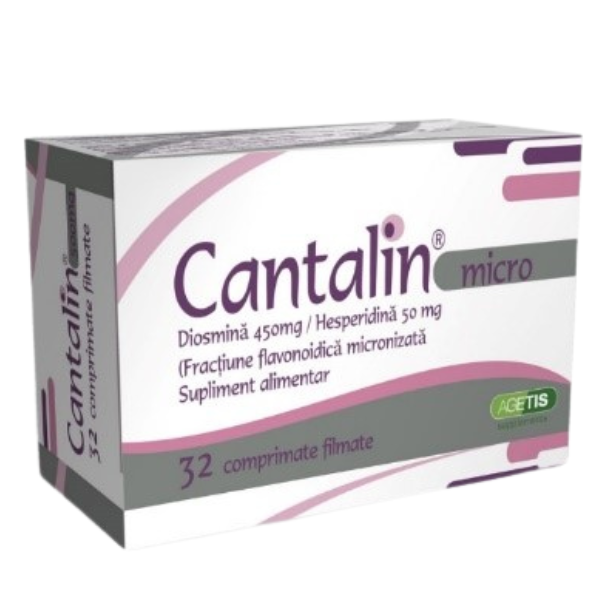 Poza produs Cantalin micro 450mg/50mg, Agetis | 32 comprimate