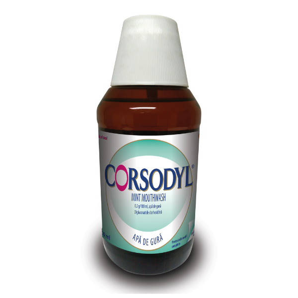 Poza produs Apa de gura 2 mg/ml Corsodyl Mint, Haleon | 300 ml