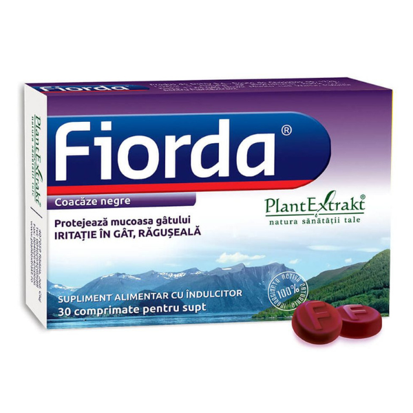 Poza produs Fiorda cu aroma de coacaze negre, PlantExtrakt | 30 comprimate