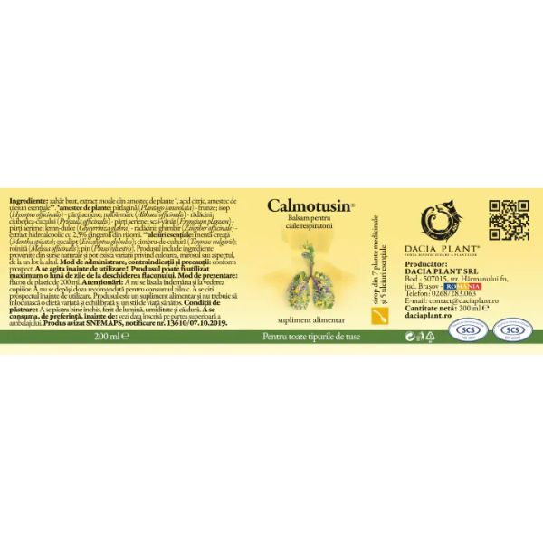 Poza produs Calmotusin Balsam 7 plante | 200 ml