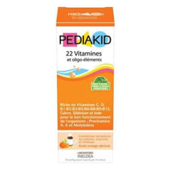 Sirop cu gust de portocale si caise 22 de Vitamine si Oligoelemente Pediakid, Laboratoires Ineldea | 250 ml
