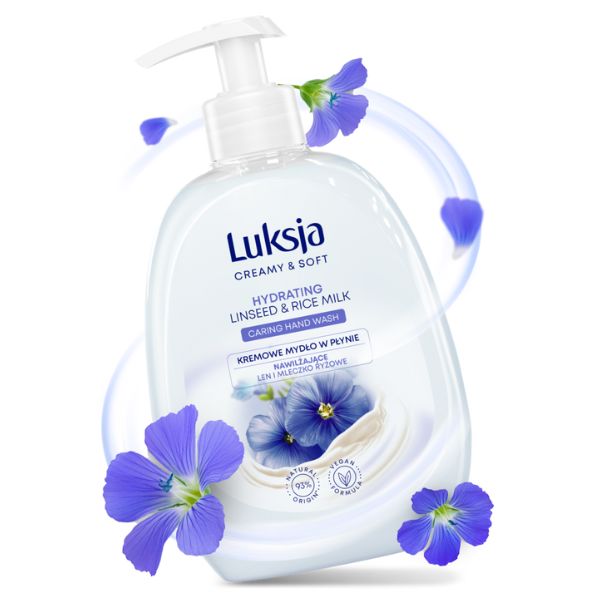 Poza produs Sapun lichid CREAMY & SOFT cu pompita Hydrating, Luksja | 500 ml