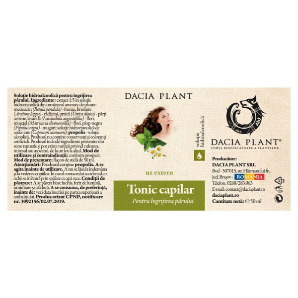 Poza produs Tonic capilar, Dacia Plant | 50 ml