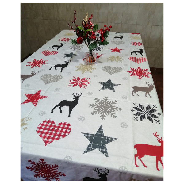 Fata de masa (mica) BBC Ranforce, alb/reni, 120x150 cm, Andana | 1 buc — poza produs 2/3