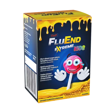 Poza produs FluEnd Extreme Kids acadele, Sun Wave Pharma | 10 acadele
