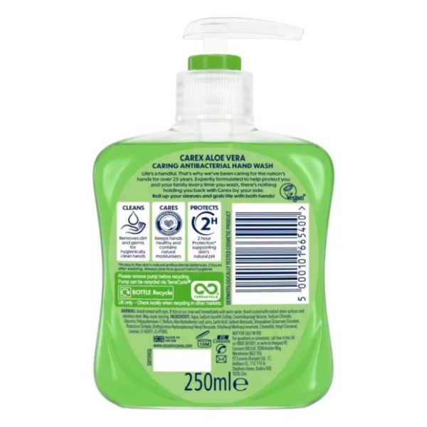 Poza produs Sapun lichid antibacterian CAREX Aloe Vera, Luksja | 250 ml