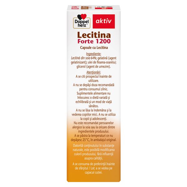Lecitina Forte 1200 mg, Doppelherz Aktiv | 30 capsule — poza produs 4/4