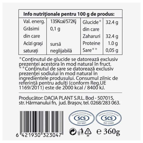 Poza produs Bun de Tot Dulceata Caise, fara zahar, Dacia Plant | 360 g