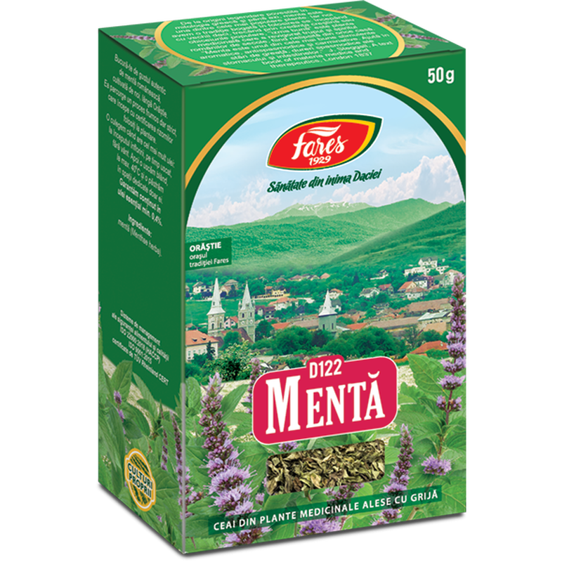 Poza produs Menta, iarba, D122, ceai la punga, Fares | 50G