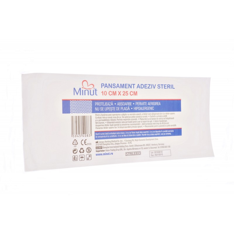 Poza produs Plasture steril Pore 10CM X 25CM, Minut