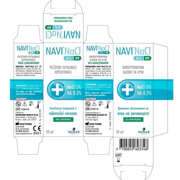 Picaturi oftalmice hipertonice Navi NaCl 5% PF, Novax Pharma | 10 ml — poza produs 5/5