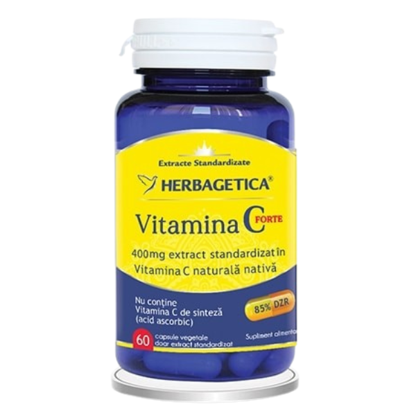 Poza produs Vitamina C Forte 400 mg, Herbagetica | 60 capsule