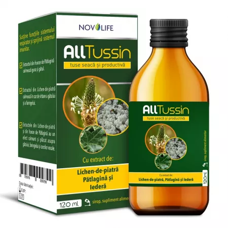 Poza produs AllTussin sirop pentru tuse seaca si productiva, Novolife | 120 ml