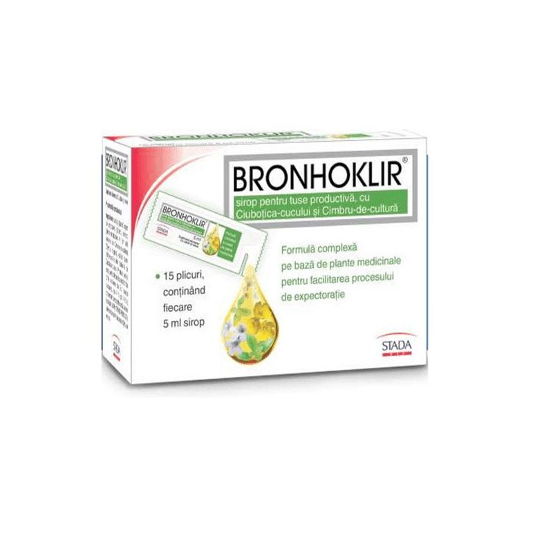 Poza produs Sirop tuse productiva Bronhoklir, Stada Hemofarm | 15 plicuri