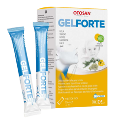 Gel Forte pentru gat Otosan | 14 plicuri x 10 ml