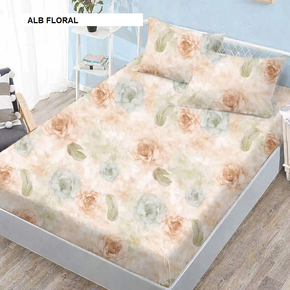 Poza produs Husa de pat FINET + 2 fete de perna alb floral 200x160 cm, Ralex | 1 buc