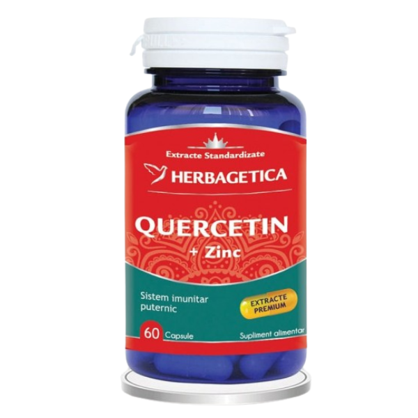 Poza produs Quercetina + Zinc, Herbagetica | 60 capsule