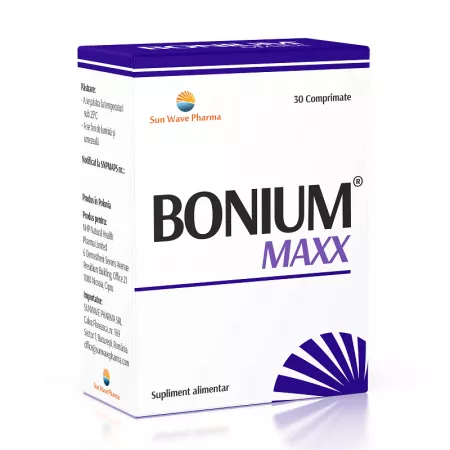 Poza produs Bonium Maxx, Sun Wave Pharma | 30 comprimate