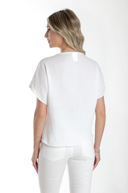 Poza produs Bluza dantela brodata CV24058 alb, Cesy | marimea L