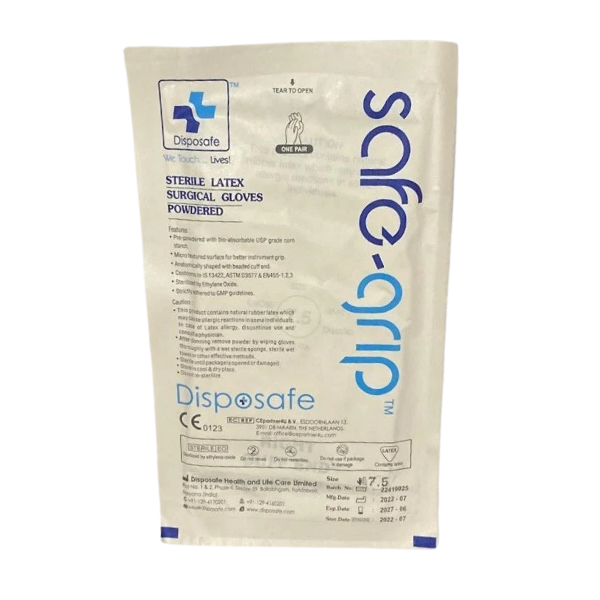 Manusi chirurgicale sterile latex pudrate, dimensiune 7,5 , Roval Med | 50 buc — poza produs 1/2
