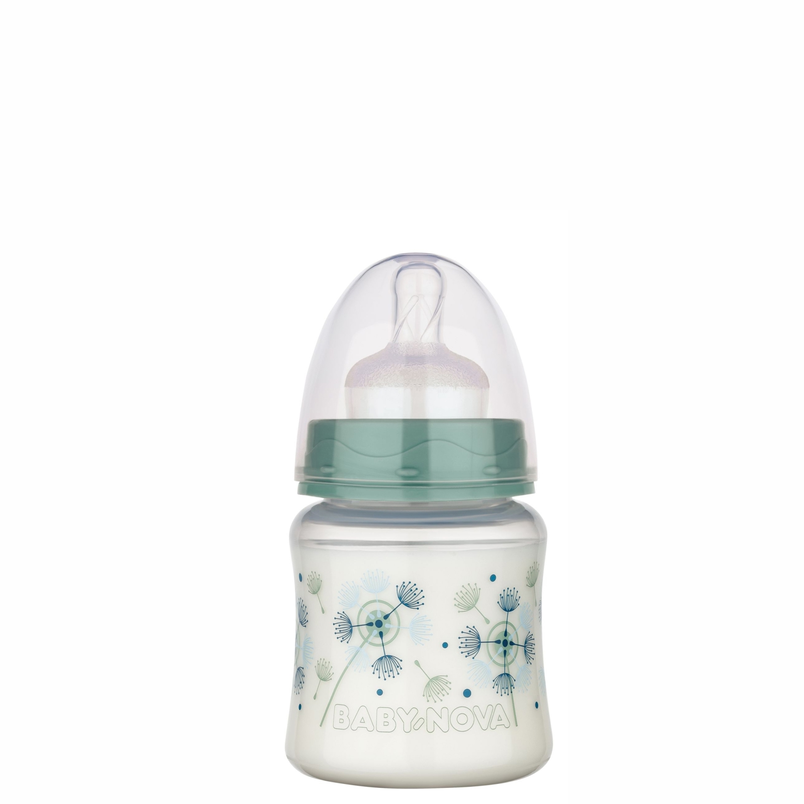 Poza produs Biberon PP decorat cu gat larg si sistem anticolici 0-24 luni, 45001, Baby Nova | 150 ml