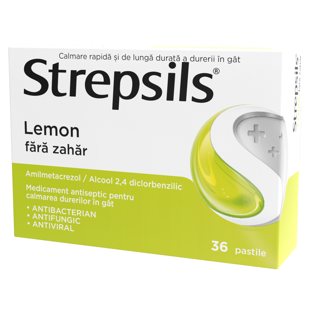 Poza produs STREPSILS LEMON FARA ZAHAR X 36
