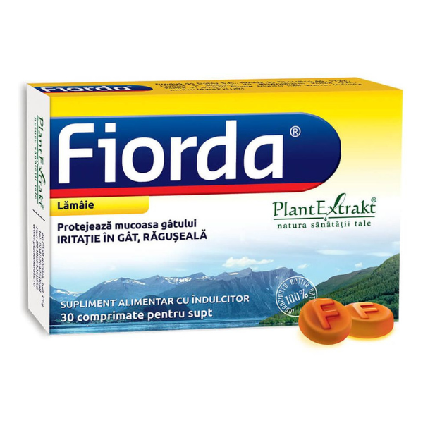 Poza produs Fiorda cu aroma de lamaie, PlantExtrakt | 30 comprimate