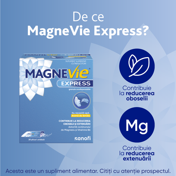 Poza produs MagneVie Express 150 mg, Sanofi | 20 plicuri