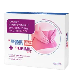 Pachet Urimil Forte Max 30 capsule + Urimil gel 50 ml, NaturPharma