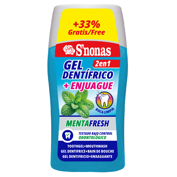 Poza produs Pasta de dinti si apa de gura 2 in 1 S Nonas Menta, Arom | 100 ml