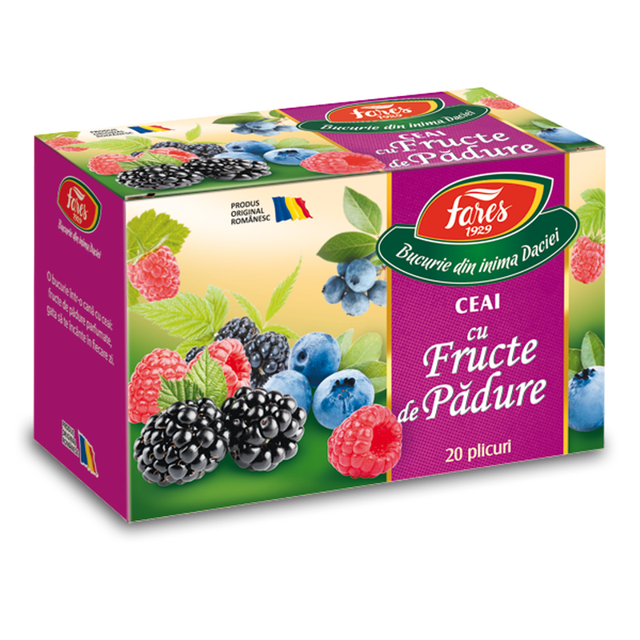 Poza produs Ceai cu fructe de padure, ceai la plic, Fares | 20 plicuri
