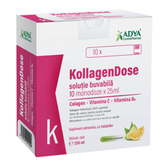 Colagen buvabil KollagenDose, Adya Green Pharma | 10 monodoze x 25 ml
