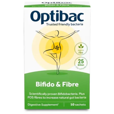 Poza produs Probiotic cu bifidobacterii si fibre, Optibac | 10 plicuri