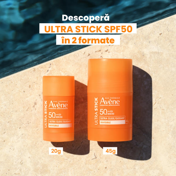 Stick invizibil pentru protectie solara SPF 50 Ultra Stick Sun Care, Avene | 20 g — poza produs 3/7