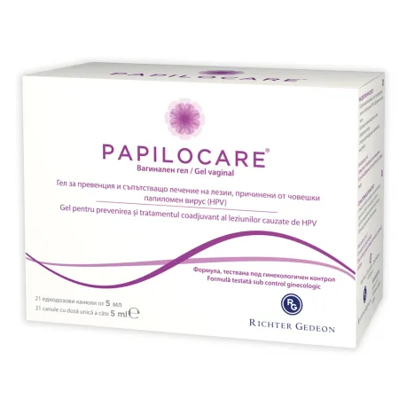 Poza produs Papilocare gel vaginal, Gedeon Richter | 21 canule x 5 ml