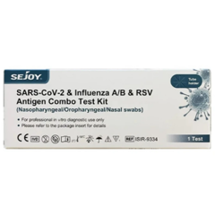 Test combo Covid 19 + Gripa A/B + RSV, Sejoy Biomedical | 1 buc