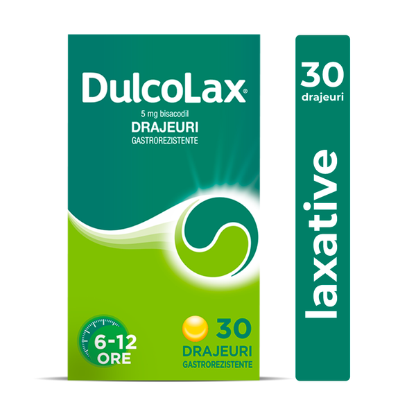 Poza produs Dulcolax 5 mg drajeuri gastrorezistente, Opella Healthcare | 30 drajeuri gastrorezistente