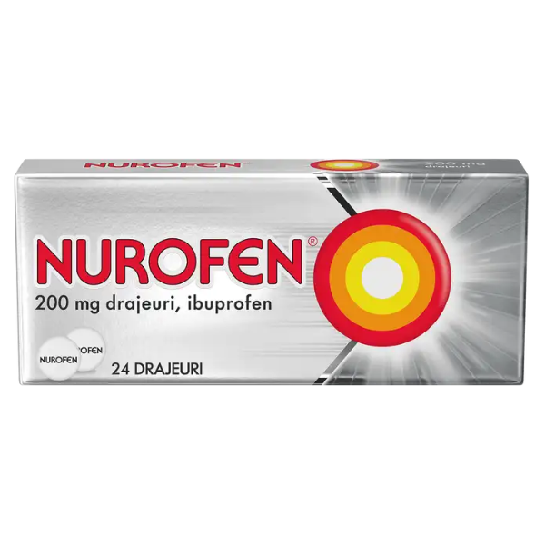 Poza produs Nurofen 200 mg, Reckitt Benkiser | 24 drajeuri