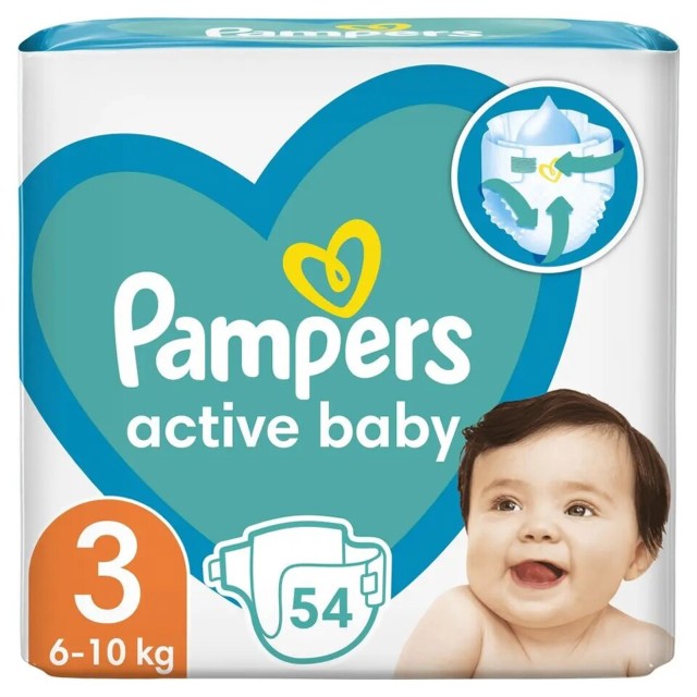 Poza produs Pampers Active Baby nr.3, 6-10 kg, P&G | 56 bucati