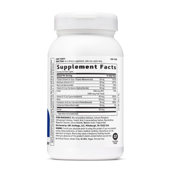 Poza produs GNC B Complex Formula Big 50 , General Nutrition Corp| 90 tbl
