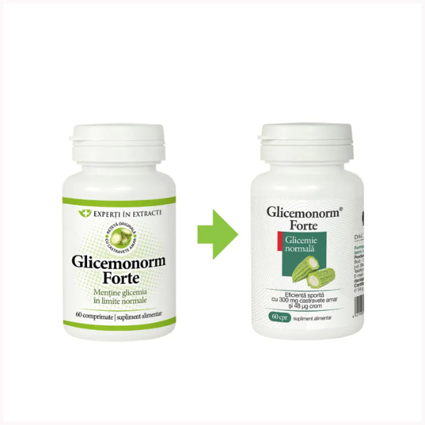 Poza produs Glicemonorm Forte, Dacia Plant | 60 comprimate