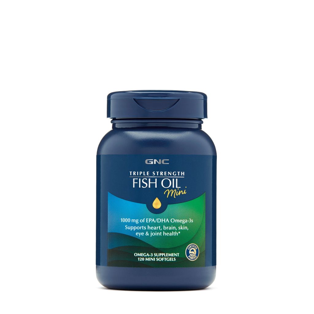Poza produs GNC Triple Strength Fish Oil Mini, Ulei de Peste | 120 cps